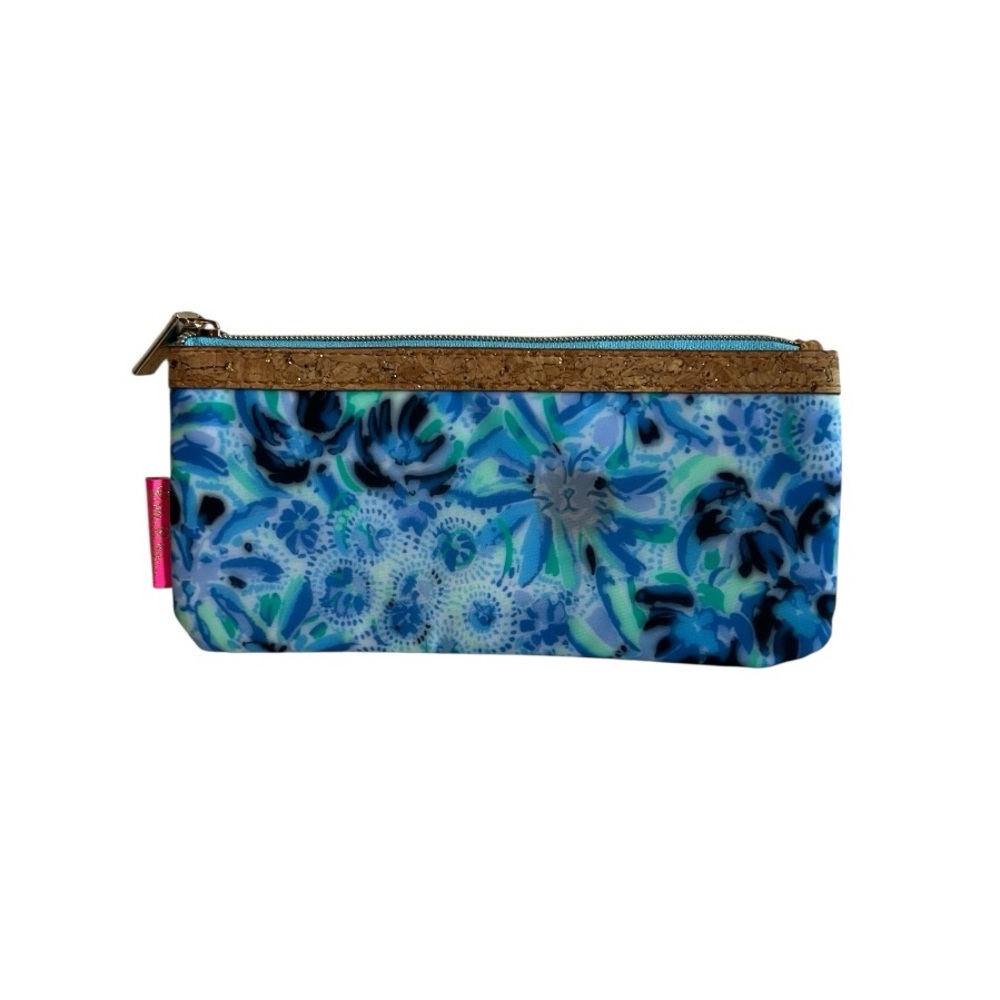 Lilly Pulitzer Pencil Pouch/Cosmetic Bag in Iris Blue